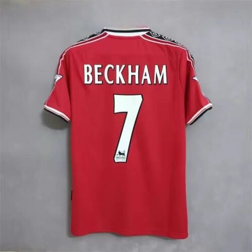 Manchester United Beckham 7 – rotes Heimtrikot, Vintage Replika