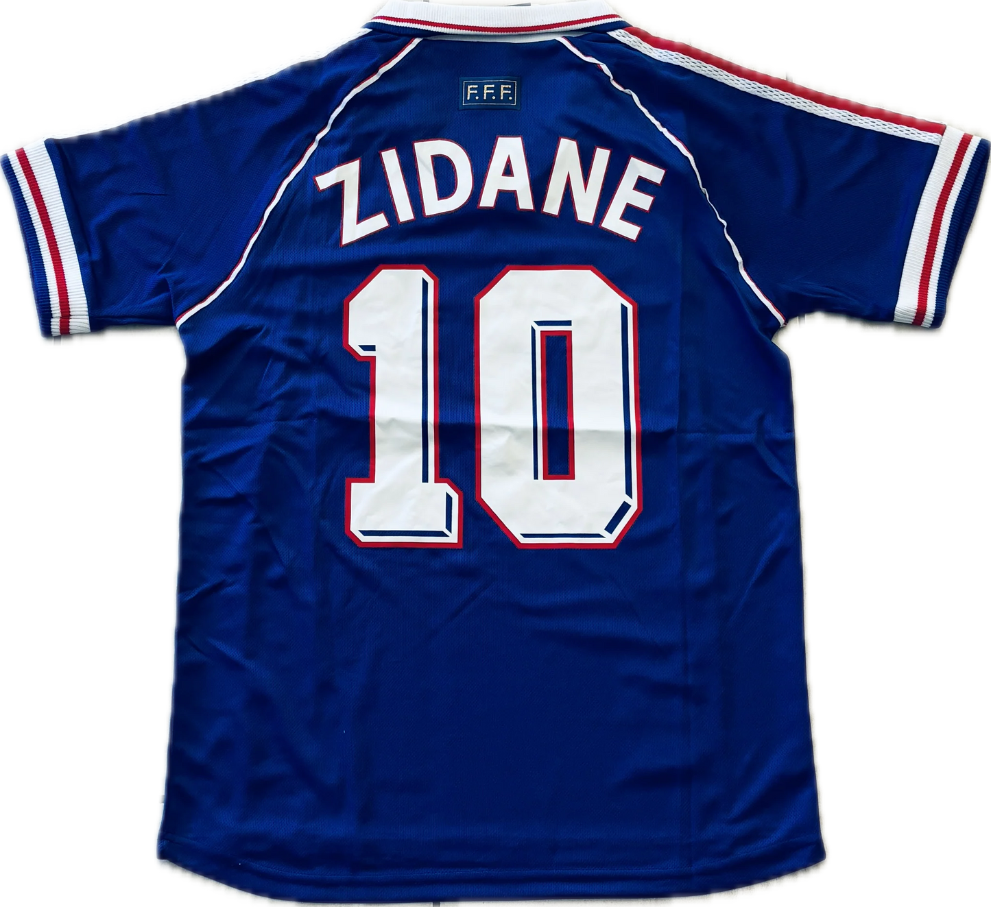 Frankreich 1998 Zinedine Zidane Auswärtstrikot – Kurzarm – Weltmeisterschafts-Version