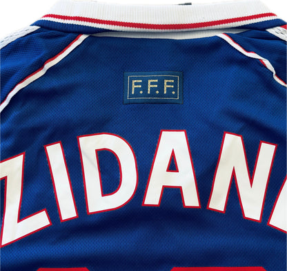 Frankreich 1998 Zinedine Zidane Auswärtstrikot – Kurzarm – Weltmeisterschafts-Version
