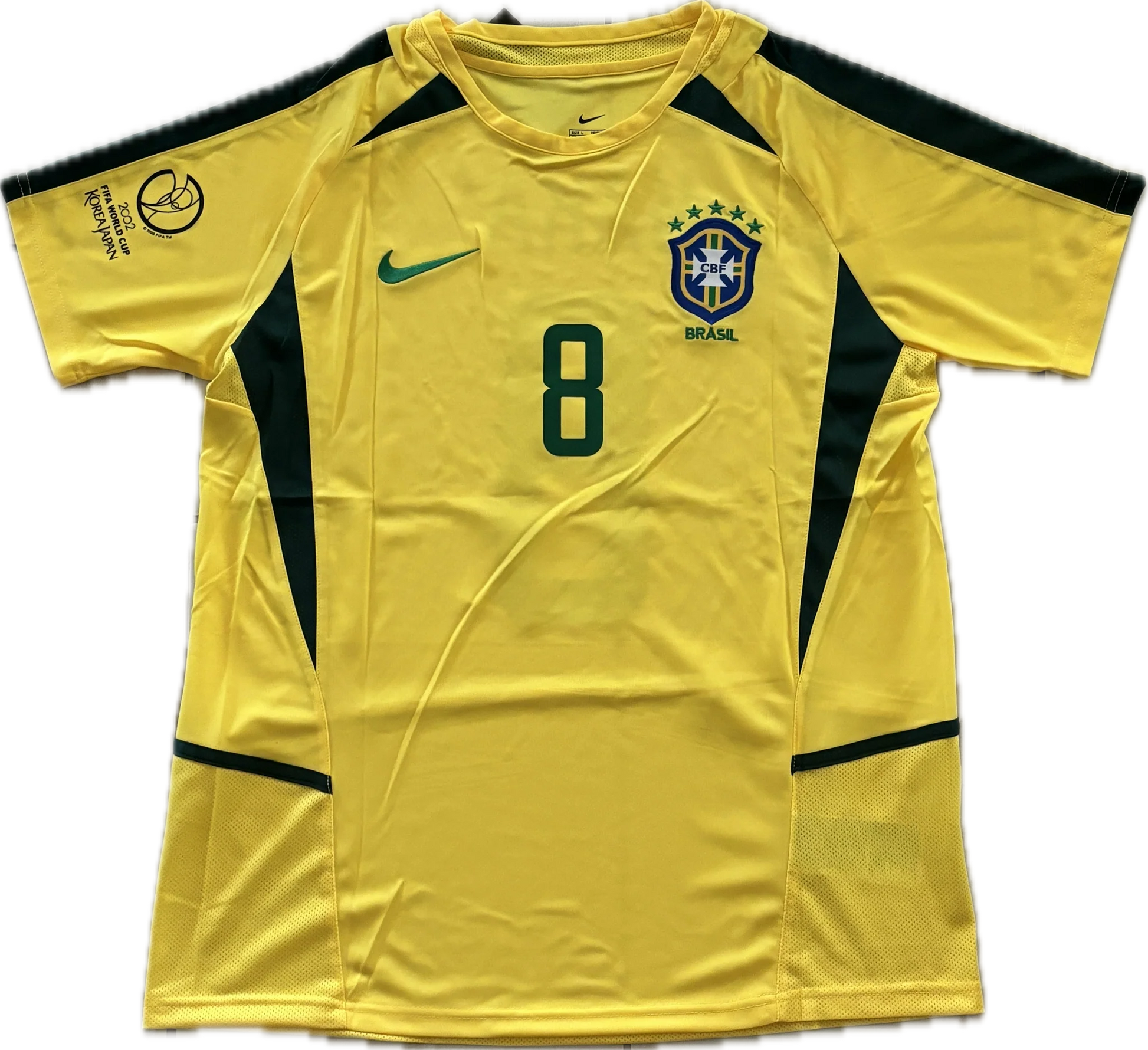 Brasilien 2002 Heimtrikot – KAKÁ – Gelb mit grünen Details – Retro