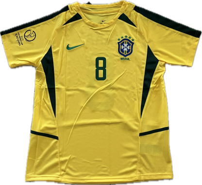 Brasilien 2002 Heimtrikot – KAKÁ – Gelb mit grünen Details – Retro