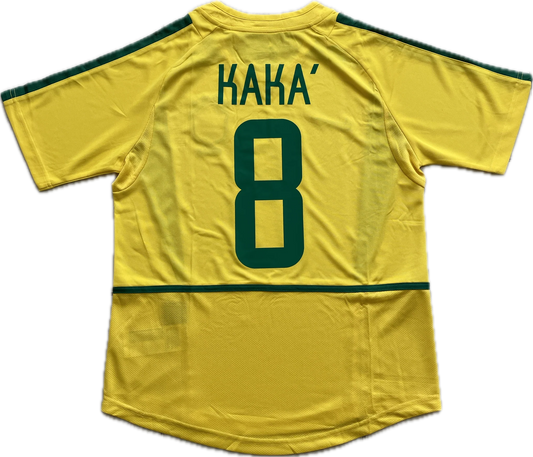 Rückansicht – Brasilien 2002 Heim – KAKÁ – Gelb/Grün – Retro