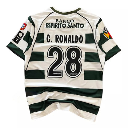 Cristiano Ronaldo Heimtrikot – Sporting CP 2002/03 – Retro Kurzarm