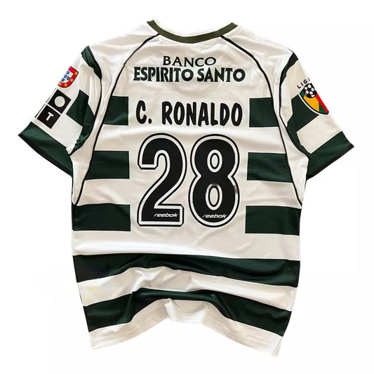 Cristiano Ronaldo Heimtrikot – Sporting CP 2002/03 – Retro Kurzarm