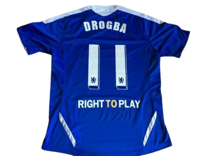 Chelsea Drogba Trikot 2012 Heim – Rückenansicht #11 mit RIGHT-TO-PLAY Patch (UCL Finale München)