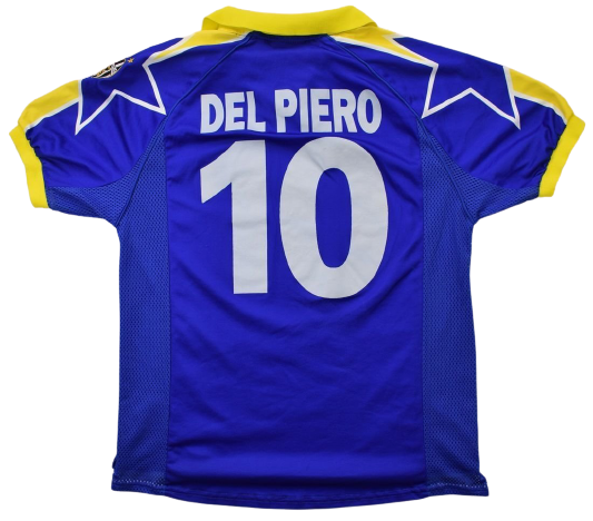 Del Piero Retro Vintage Trikot – 1997/98 Juventus Third Jersey Kurzarm (Blau)