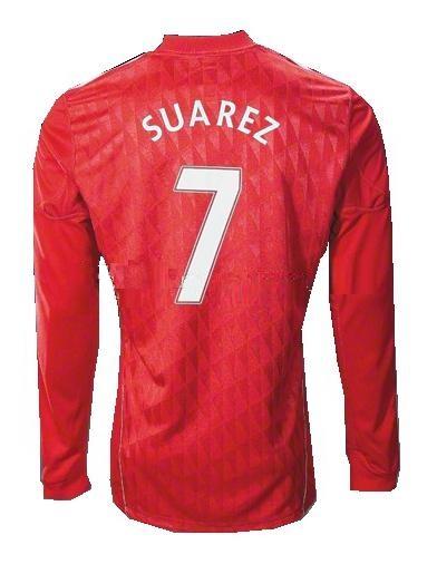 Liverpool Heimtrikot 2010‑2012 – Suarez trikot #7 – Langarm