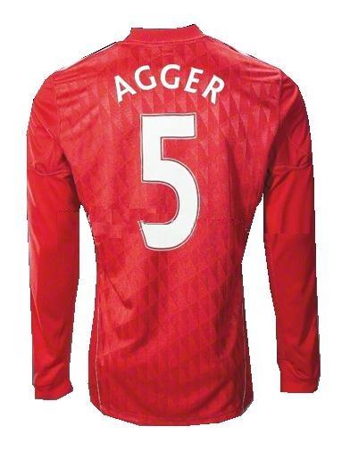 Liverpool Heimtrikot 2010-2012 – Agger #5 – Langarm