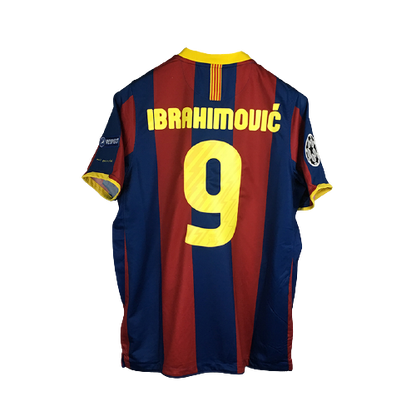 FC Barcelona Heimtrikot 2010/11 – #9 Zlatan Ibrahimović Kurzarm mit UCL-Tag