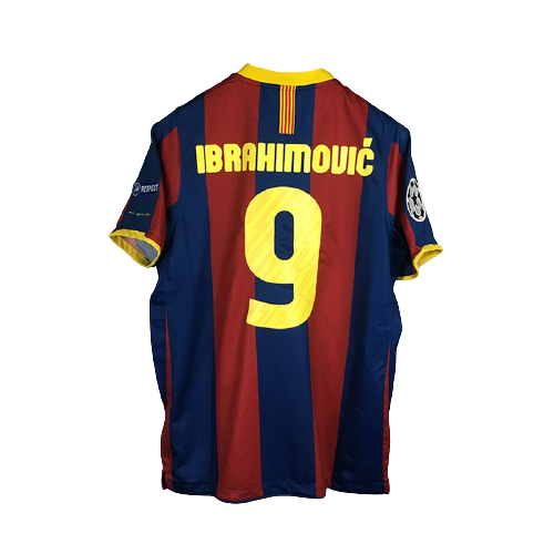 FC Barcelona Heimtrikot 2010/11 – #9 Zlatan Ibrahimović Kurzarm mit UCL-Tag